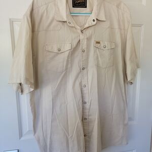 Howler Brothers Light Tan Casual Button Down Shirt